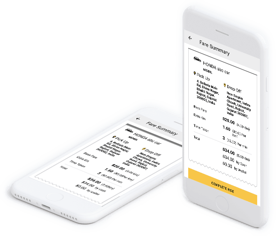 Fare summary screen for both (partner and customer)