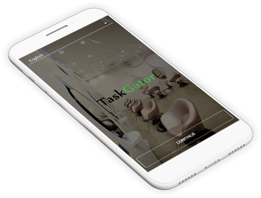 Taskgator on demand app Introduction Screen